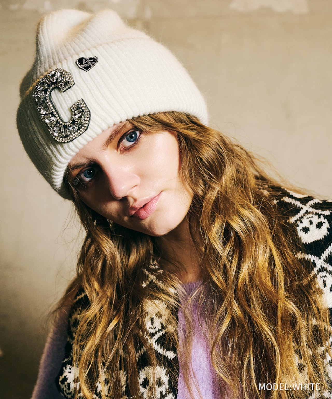 デコレートロゴニットビーニー (WHITE) CQ-47533