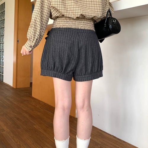ストライプリボンバルーンショートパンツ ・79071