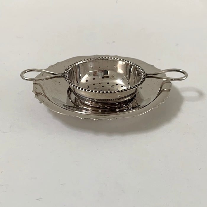 ティーストレイナー【アンティーク】シルバープレート JB イギリス