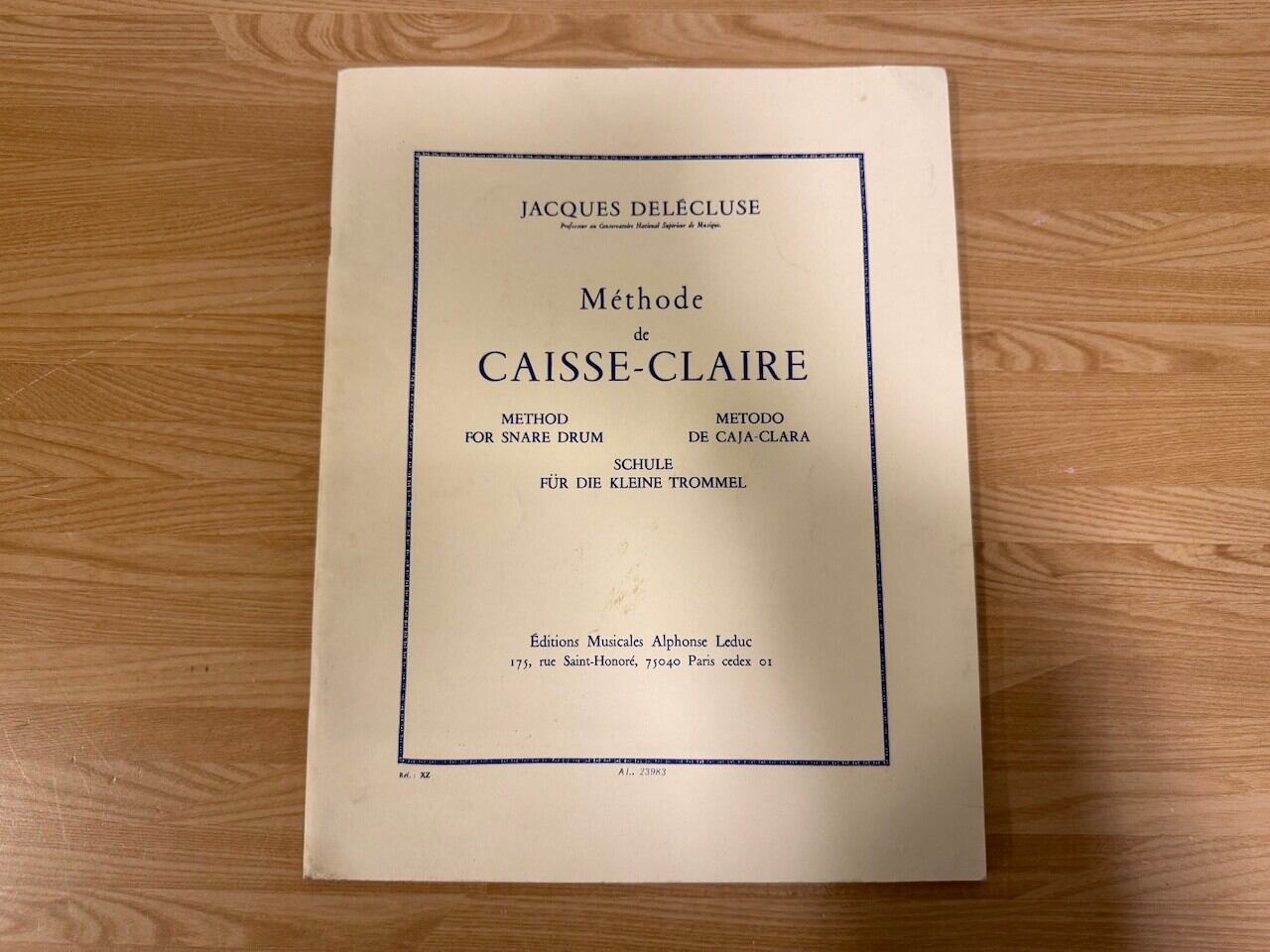 訳あり処分特価】”教則本“ Methode de Caisse-Claire / Jacques