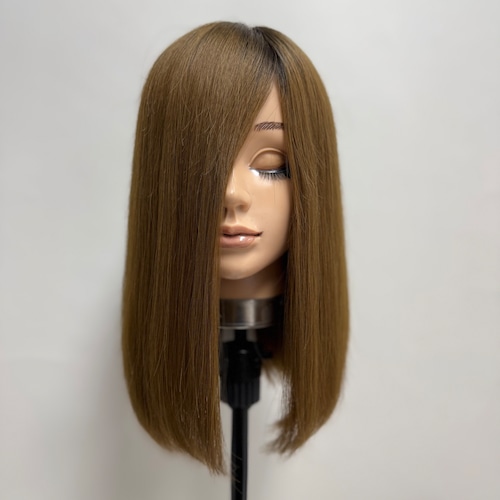 ソフトフィットウィッグ 未カット 35cm ライトベージュ系(根元暗め加工)