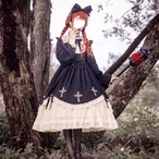 ロリータ　フリル　ワンピース　クロス　クラシック2color