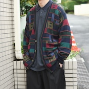 Eddie Bauer houndstooth pattern polo shirt