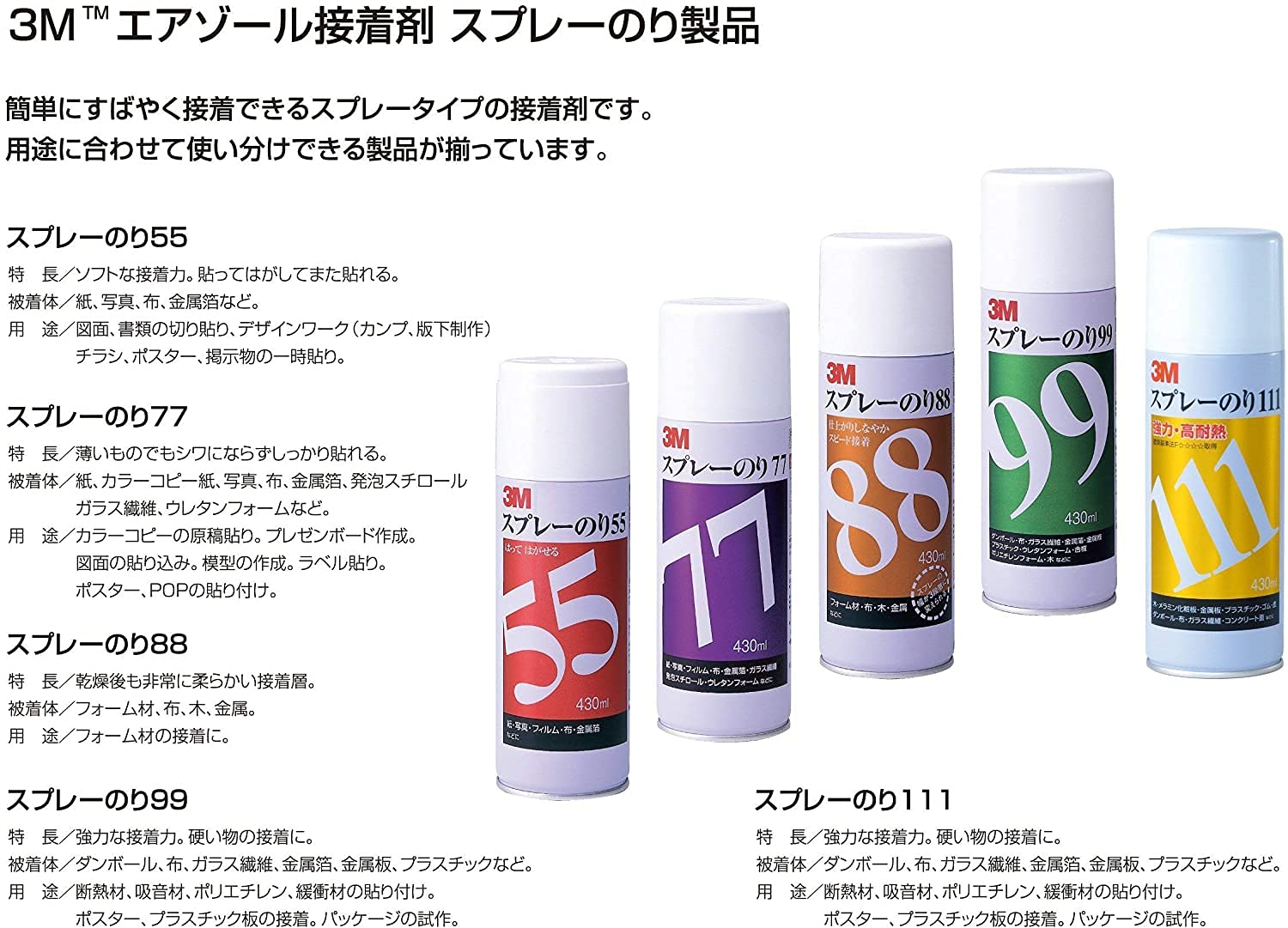 3M スプレーのり 77 430ml S/N 77 | geisha Cat*