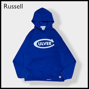 【Russell】CULVER カルバー ロゴ ミリタリーアカデミー パーカー フーディー プルオーバー ブルー YOUTH X-LARGE ラッセル US古着