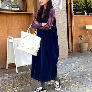 コーデュロイサロペットワンピース A00395