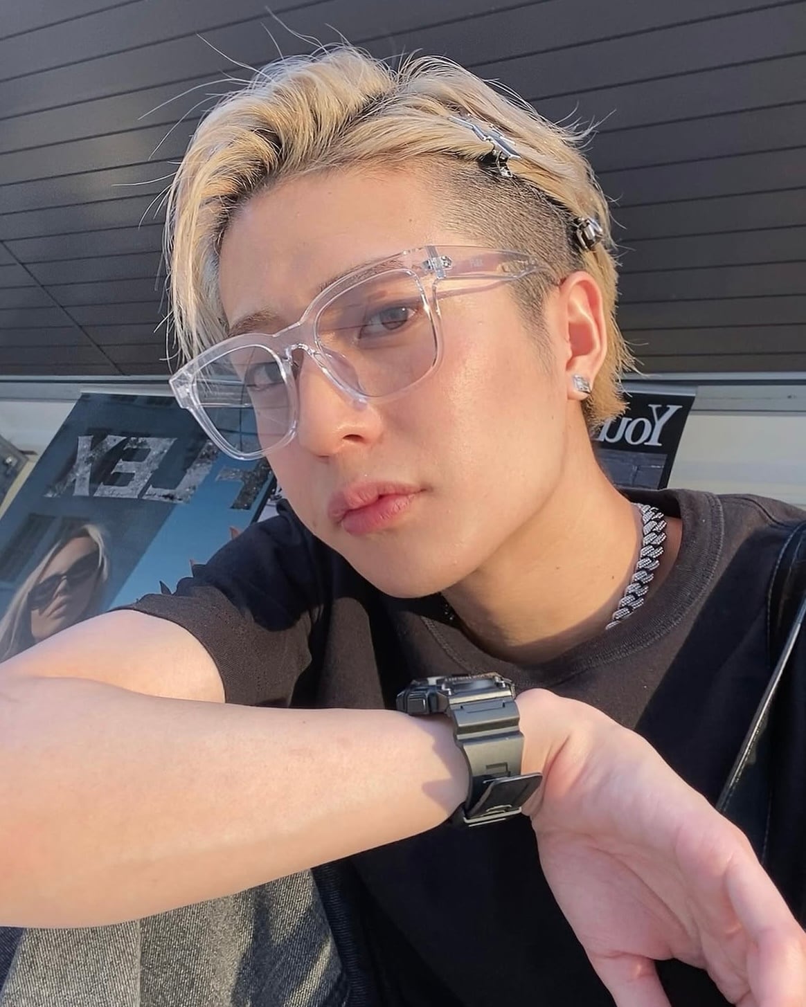4colors】square wide clear sunglasses | FLEX公式｜SNSで話題のアイ