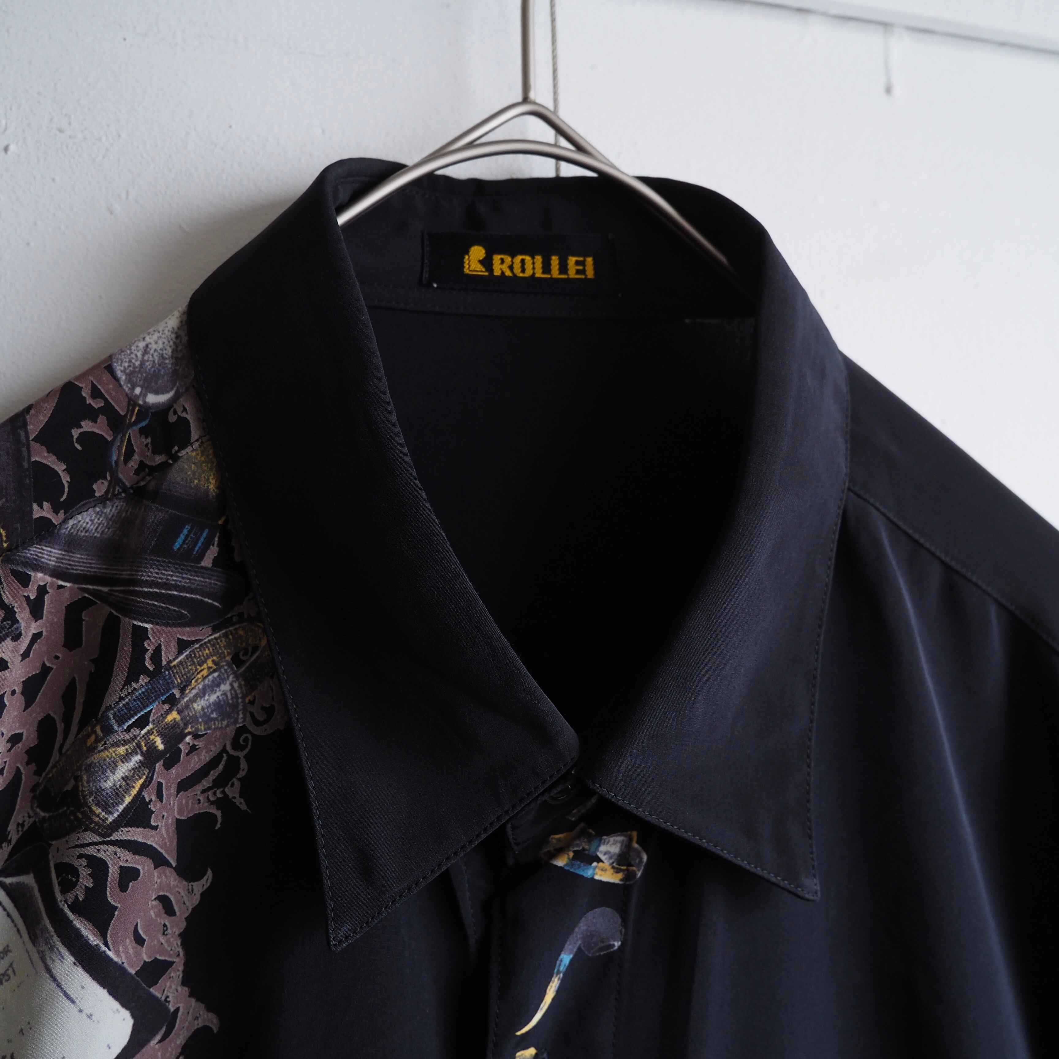 1990s Modern luxury retro art Design vintage Drape loose shirt