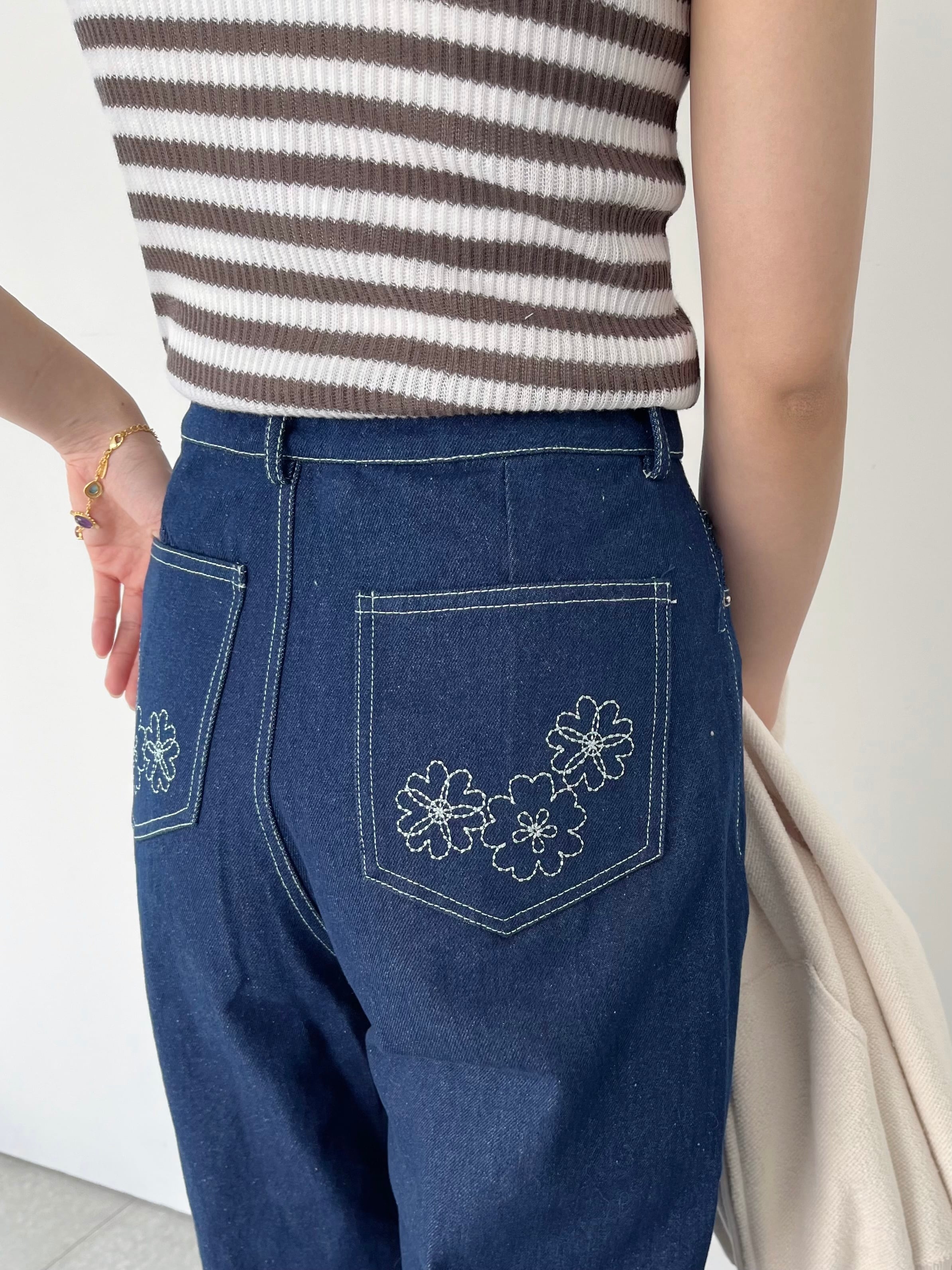 DREAM sister jane Rosie Denim Embroidery Pants | KOKO