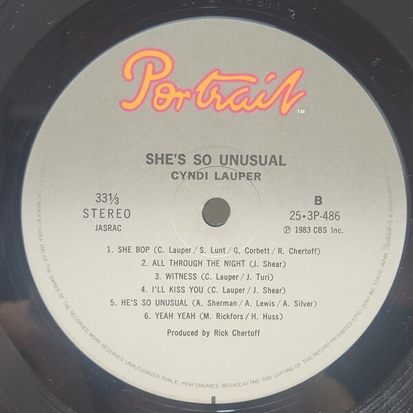 Cyndi Lauper / She's So Unusual [25・3P-486] - 画像4