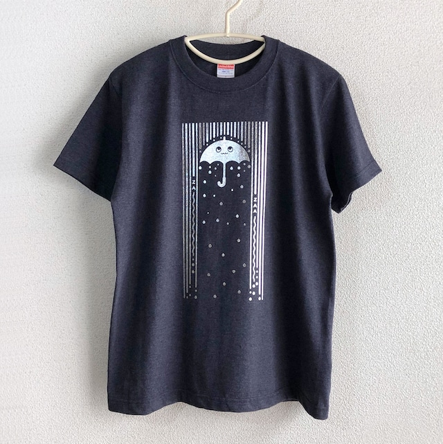 〈サンプルSALE〉雨ザーザーTシャツ【ダークヘザーネイビー・Sサイズ】