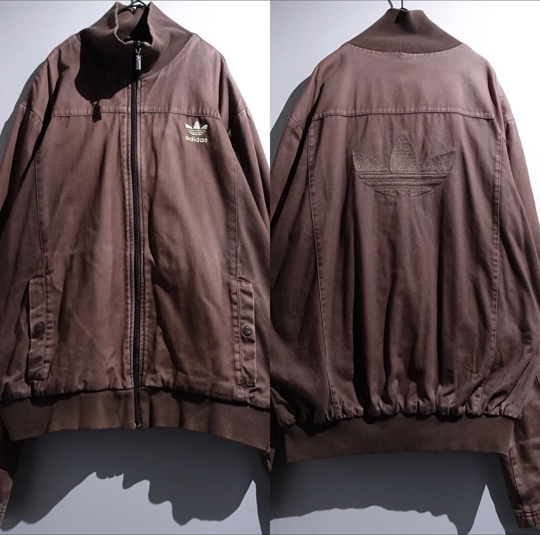 00s "adidas" Brown Trefoil Logo Design Track Jacket
