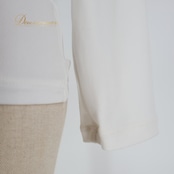 社交ダンス 衣装 トップス ブラウス ホワイト系 チャコット Chacott 白 ラインストーン キラキラ 長袖 伸縮 ストレッチ レッスン 練習 メッシュ生地 透け感 上品 かわいい シンプル 爽やか リボン