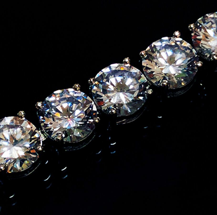 究極◇4mm 17.5cm モアサナイト ブレスレット シルバー◇silver925
