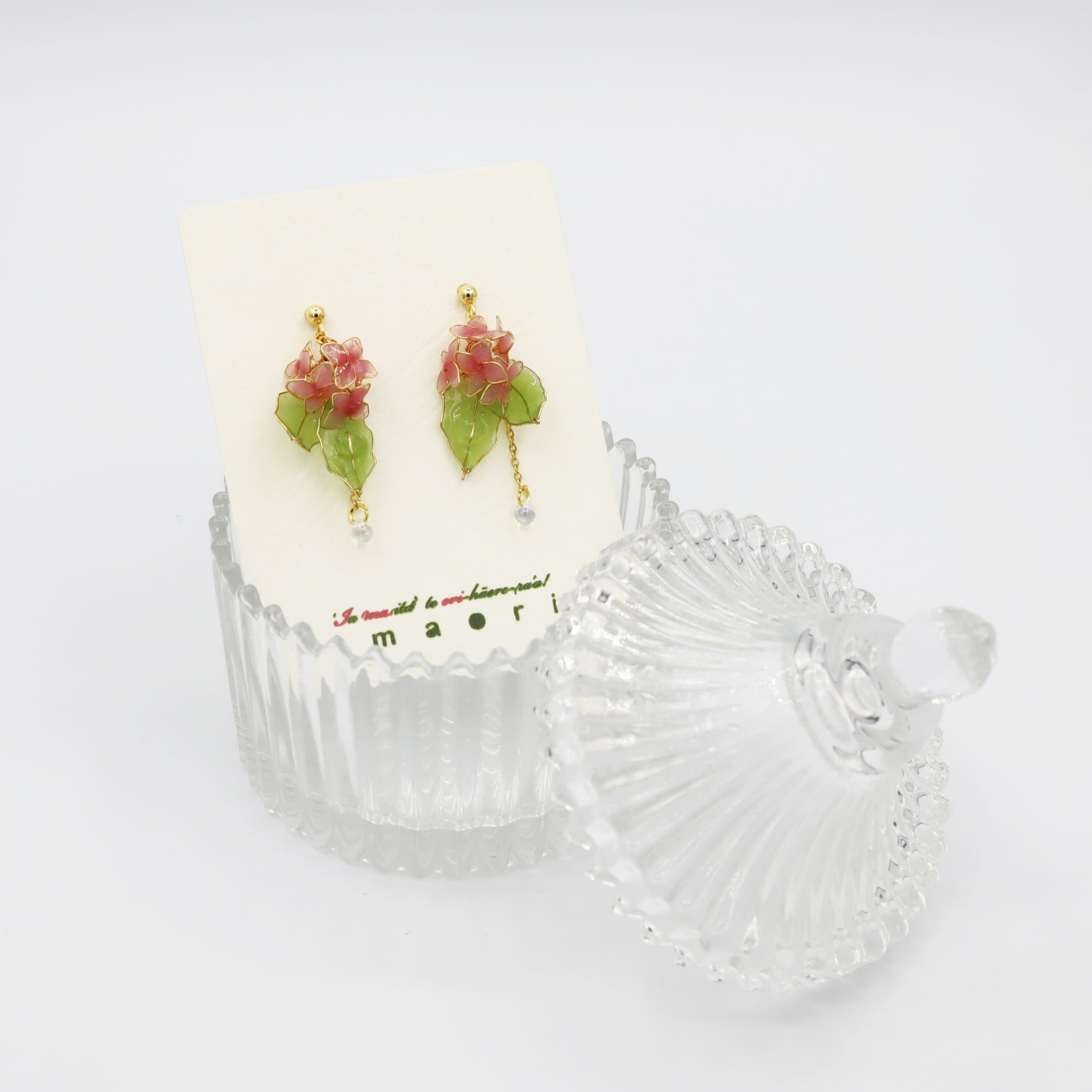紫陽花ピアス（pink）