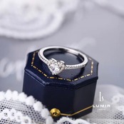 【数量限定アイテム】パヴェハートエンゲージメントリング