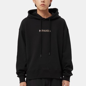 【HIPANDA ハイパンダ】メンズ ラインストーン フーディー スウェット MEN'S GOLD EMBLEM RHINESTONE HOODIE SWEAT SHIRT / BLACK