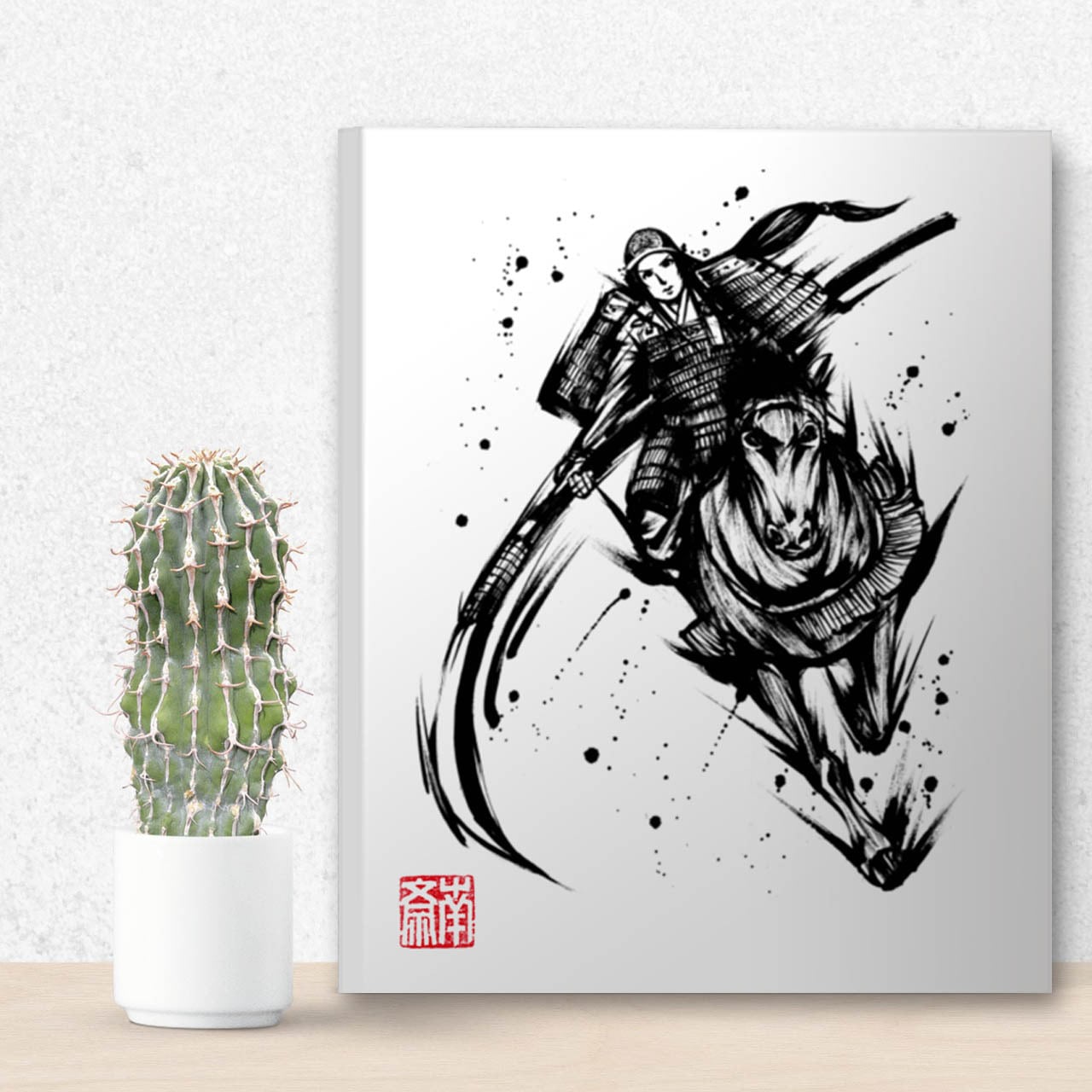 【キャンバス】女武者(巴御前)/F3(22×27.3cm)/複製画