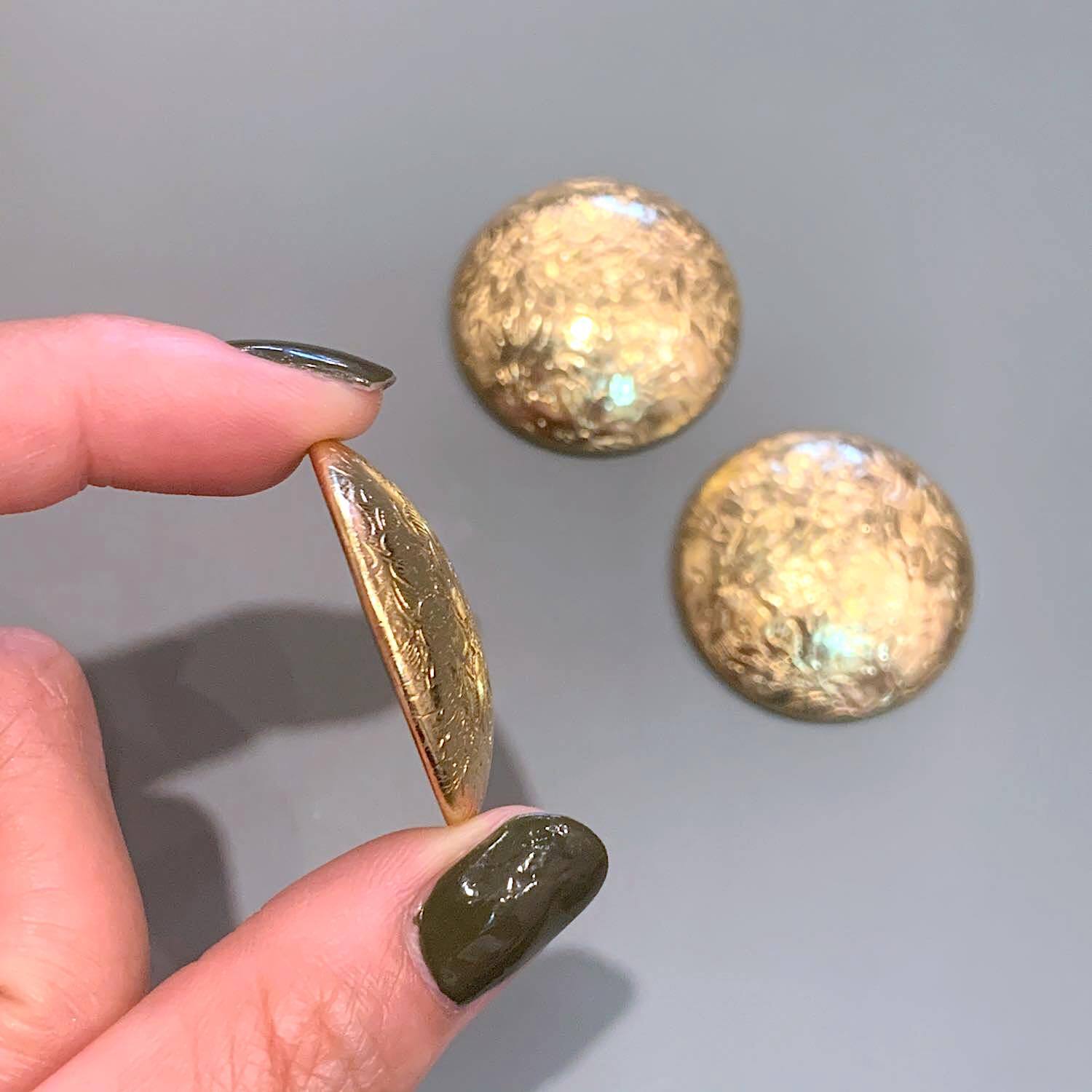 再入荷〉USA真鍮 ボタニカル模様カボション | Dua-アクセサリーパーツ