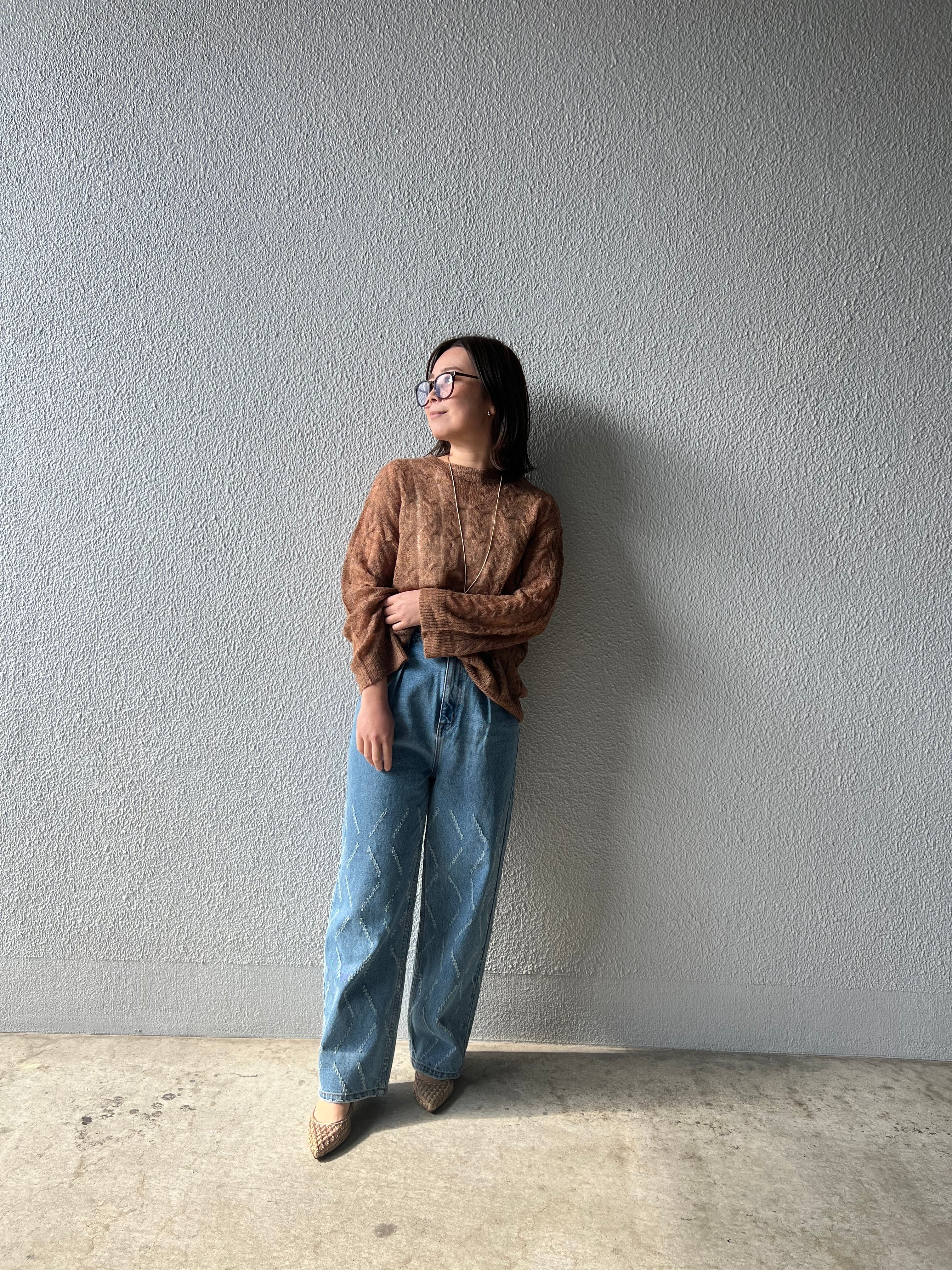 【SELECT】シアークルーネックプルオーバー 29-0427