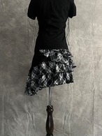 "BODYLINE" ボディライン Fril Check Skirt