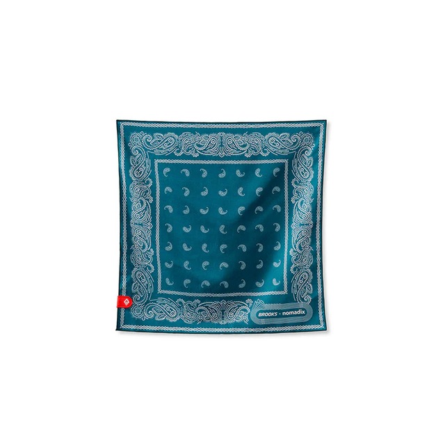 THE NOMADIX（ノマディックス）× BROOKS BANDANA TOWEL PAISLEY TEAL OCEAN　バンダナタオル 高吸水速乾タオル