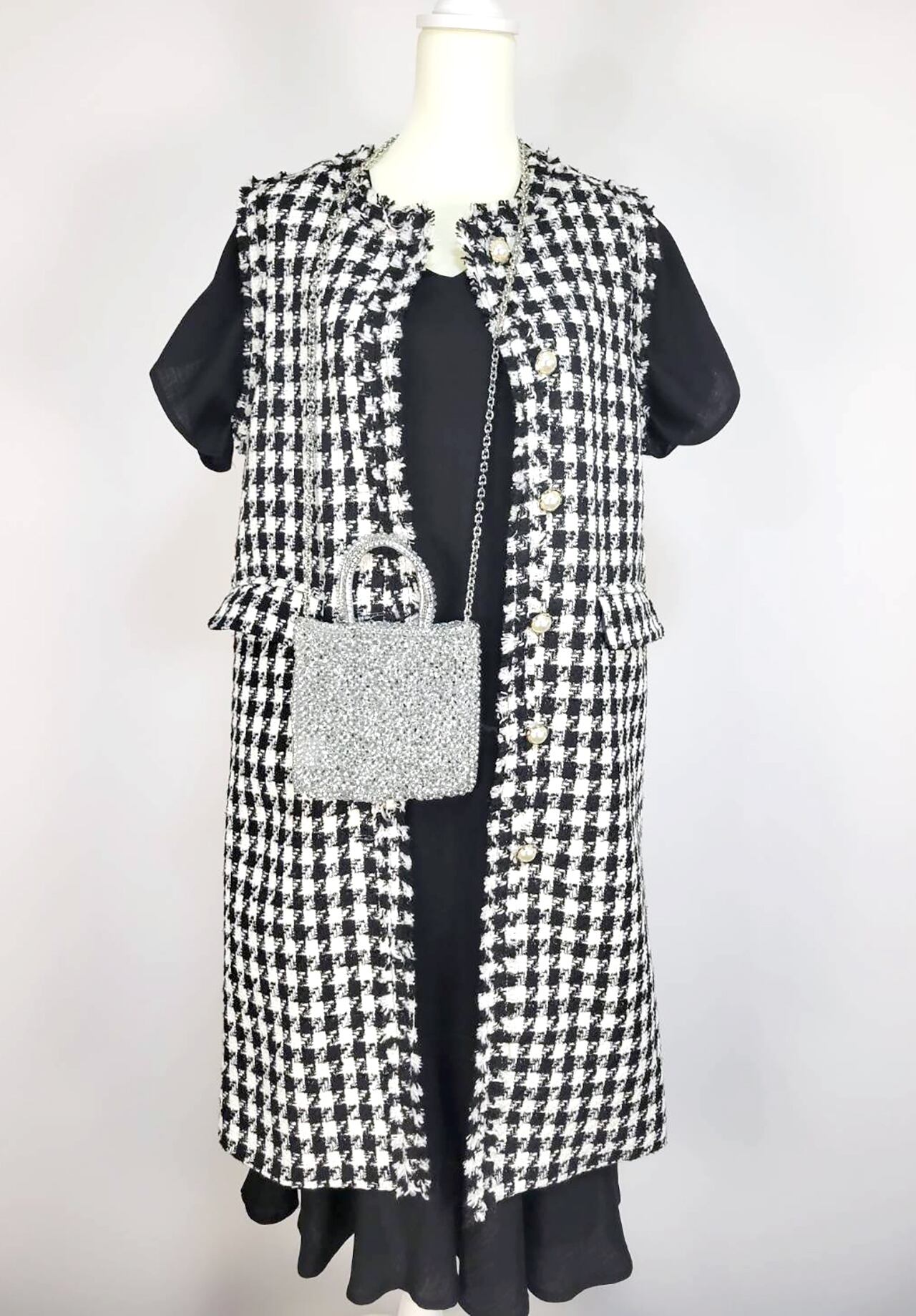 ツィードロングベスト