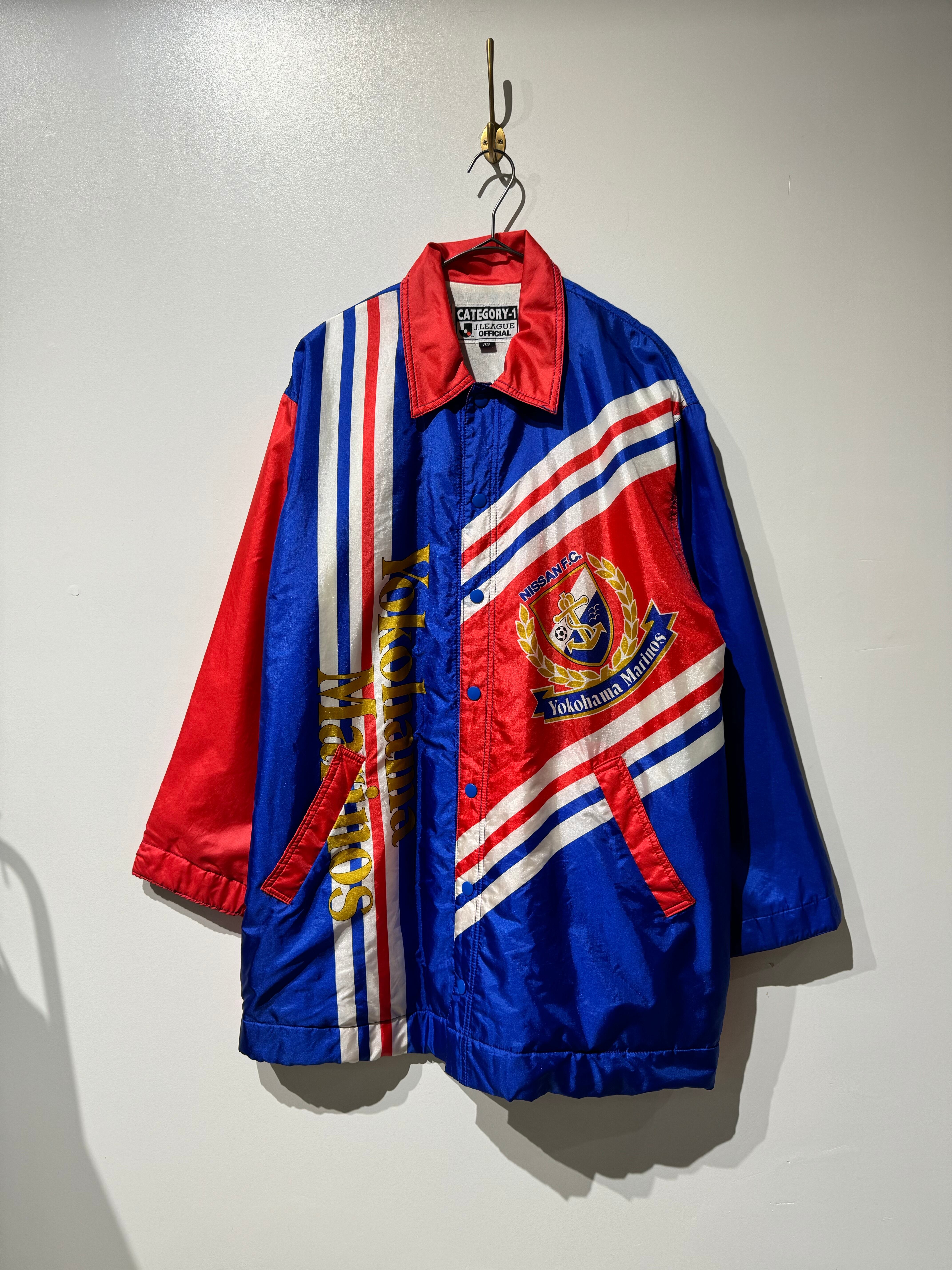 (OT865)90's J.LEAGUE OFFICIAL Yokohama Marinos nylon jacket