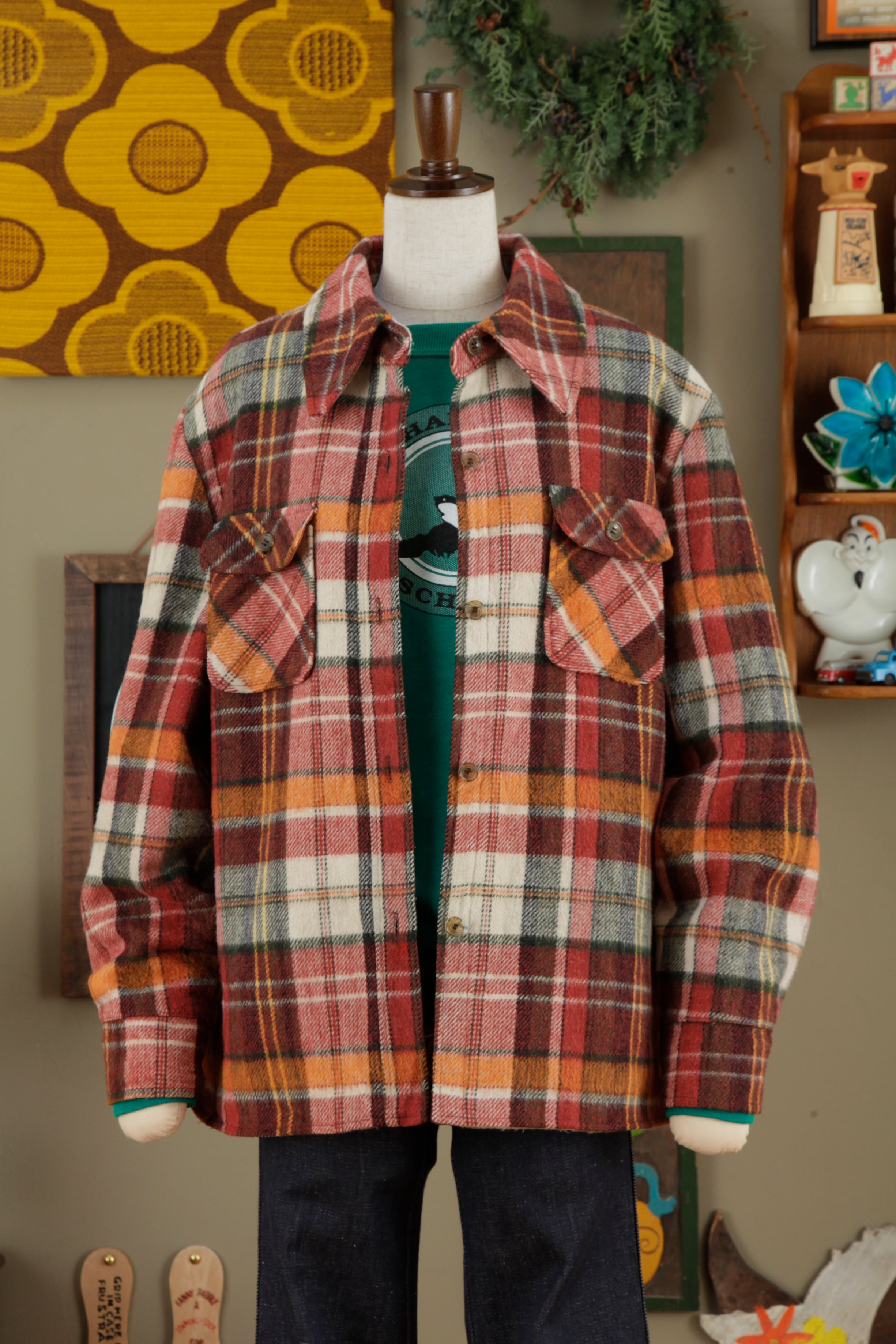 1970s CPO Melton wool shirt | quaint vintage
