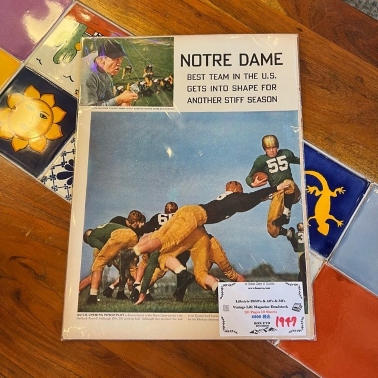 Vintage Life Magazine　Deadstock　20pages　10sheets　ヴィンテージライフマガジン　デットストック　10ページ分　1930　1940　1950　ランダム