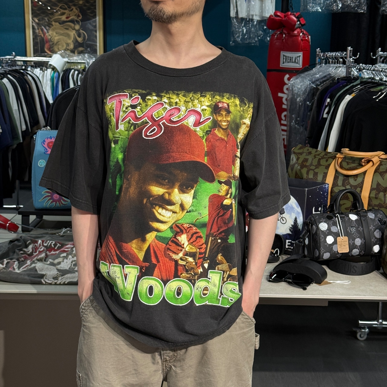 【TIGER WOODS】タイガー・ウッズ "THE FUTURE OF GOLF" 90's-00's Vintage RAP Tシャツ