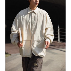 Button-down drawcord shirt 0302