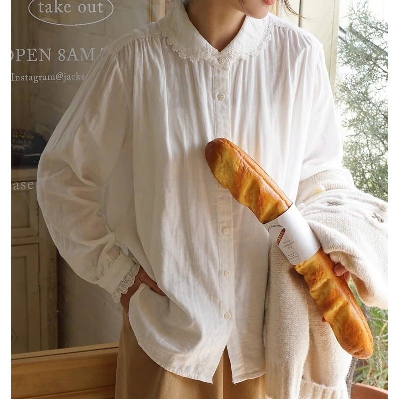 レースシャツ トップス M0119