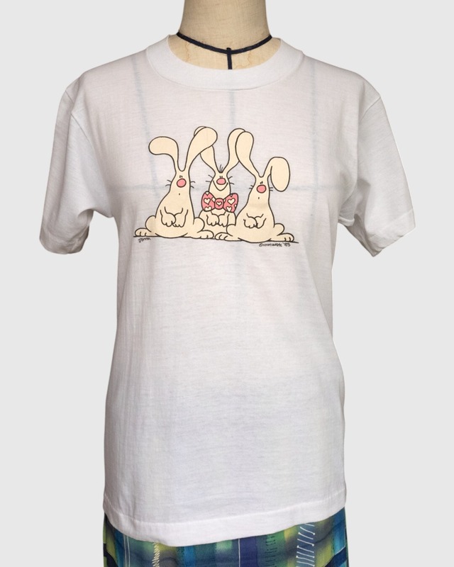 【古着】"Jim Benton" 3匹のウサギT