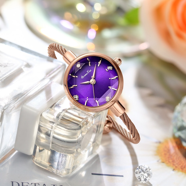 【12/1〜12/15の間にお届け】AromaFlat Z1688S Lavender 腕時計　レディース