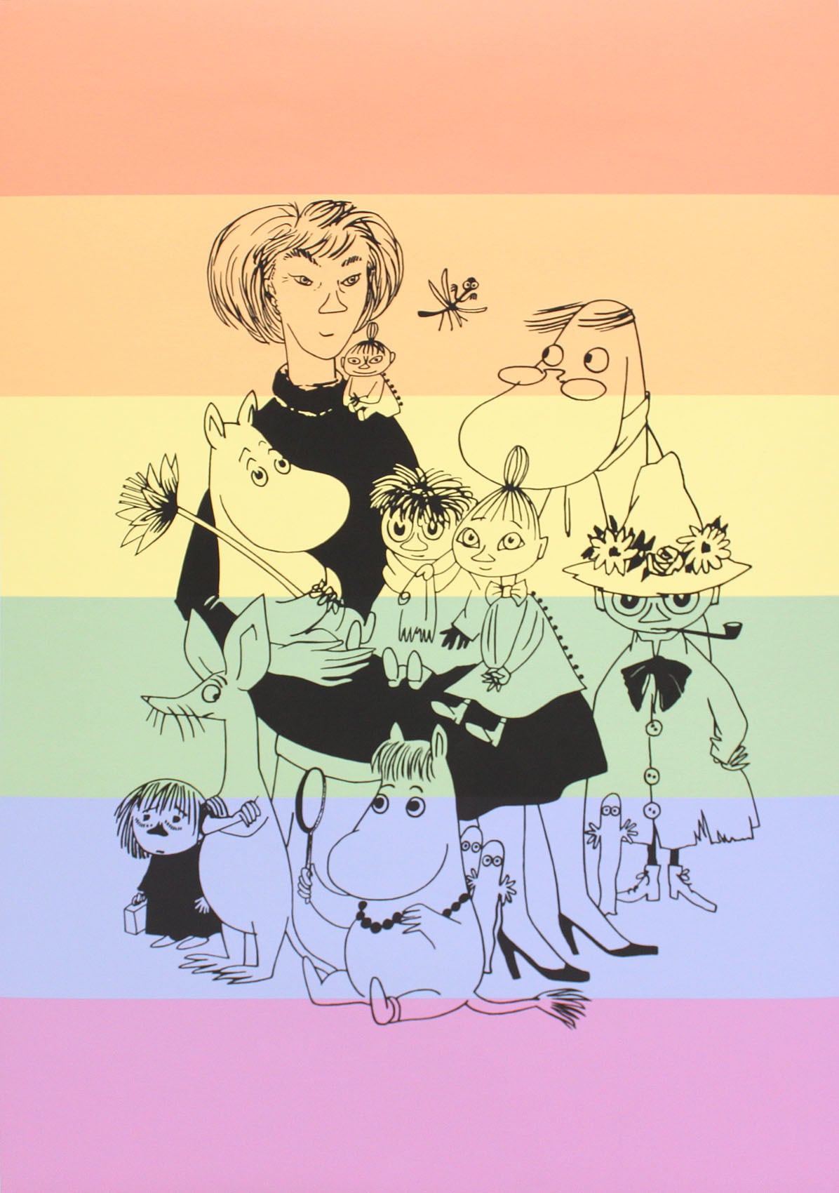 ムーミン 北欧 All Things Commerce「ムーミン トーベ ヤンソン プライド ポスター」送料無料 フレーム 展示用フック付アートポスター 絵画 インテリア アート