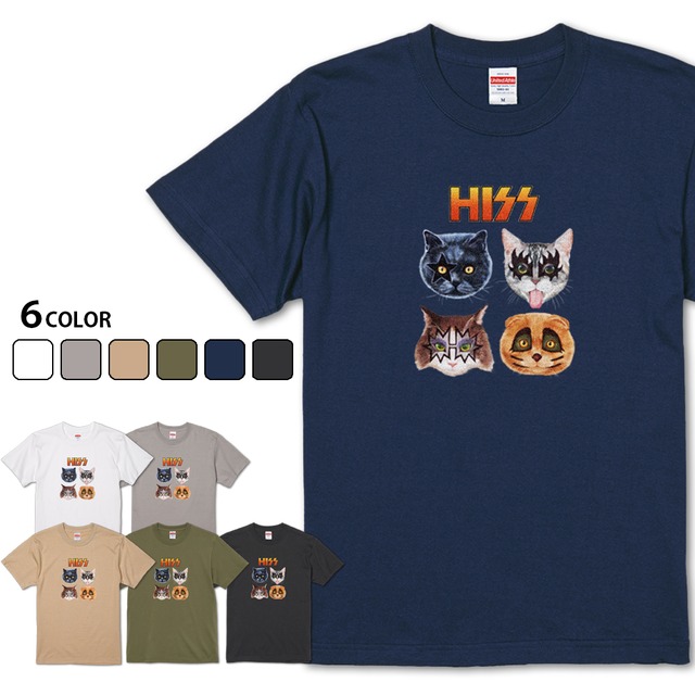 【HISS】 HISSシリーズ ロックな猫ちゃんTシャツ