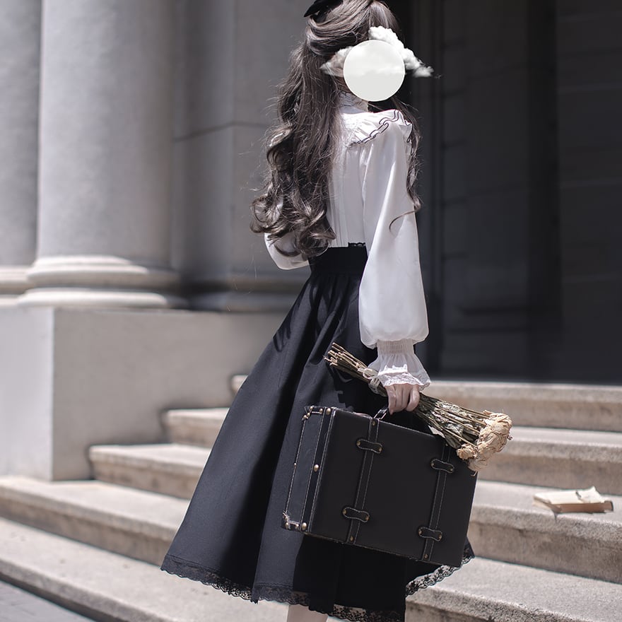 量産型 クラロリ ワンピース フリル レース ロング丈 清楚系 ロリィタ