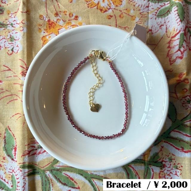 TOPANGA Jewelry Mini Gem Bracelet Garnet Natural Power Stone　