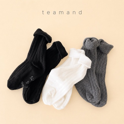 team［取寄］rib plain socks set (3ea)