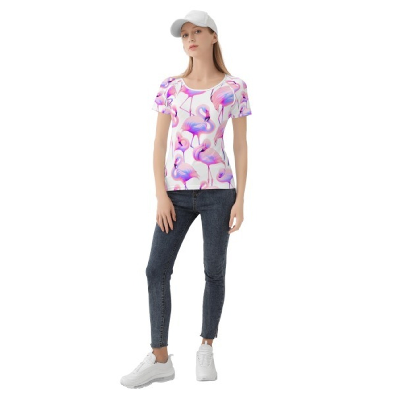 Women's All-Over Print T shirt Neon 4515