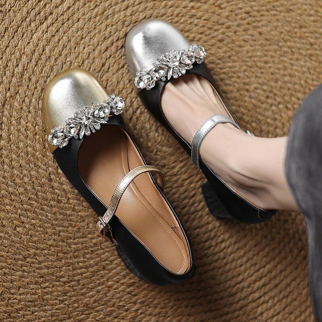 【34-40】Bijou chunky heel pumps　B4247