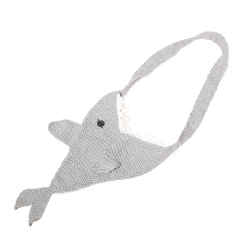 SharkHandKnitPouchBag