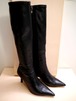 美品◆REBECCA TAYLOR レベッカテイラー ヒールレザー ロング ブーツ 黒24.5◆ 可愛らしさの中に色気も感じさせる大人のガーリースタイル♪
