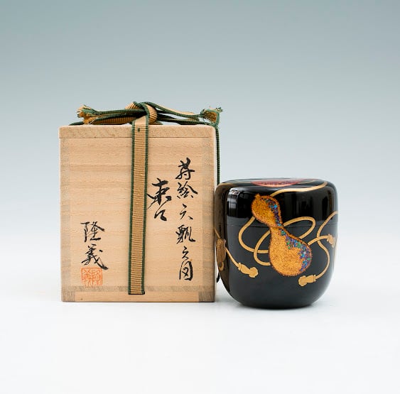 ★螺鈿　棗　茶入　漆塗 漆芸　木製　茶道具