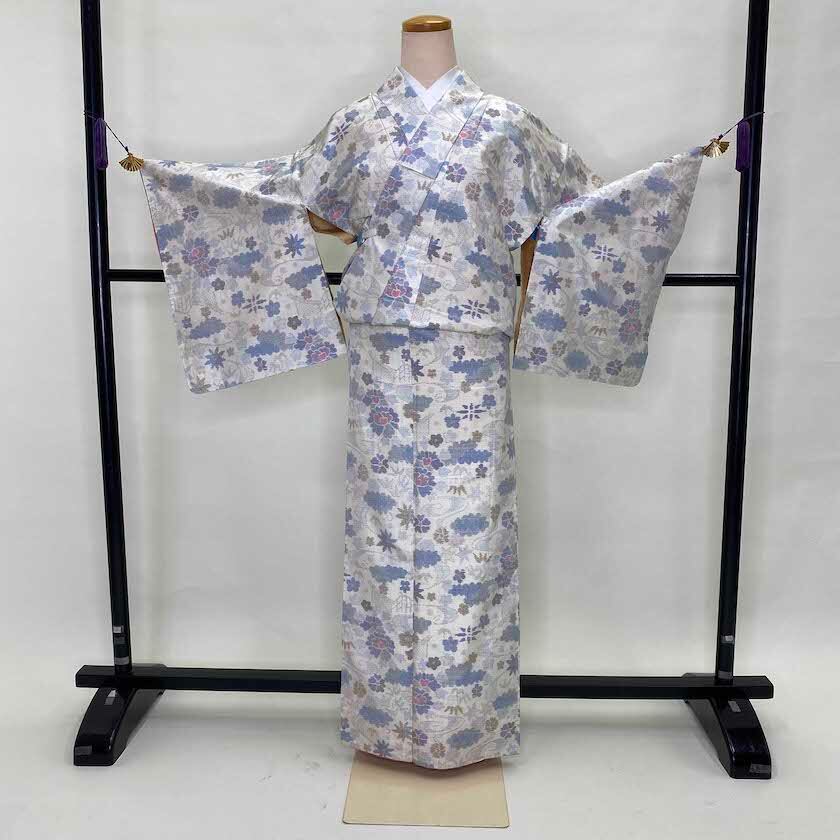 リサイクル着物 1000円着物 リメイク 大島紬 紬 裄62.5cm 身丈 161cm 着物1000円込み