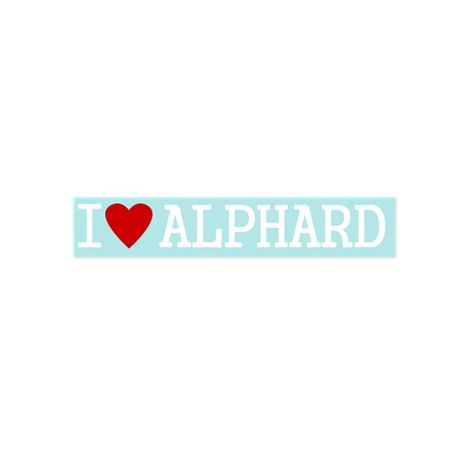 【Fproducts】アイラブステッカー/ALPHARD/アイラブ アルファード