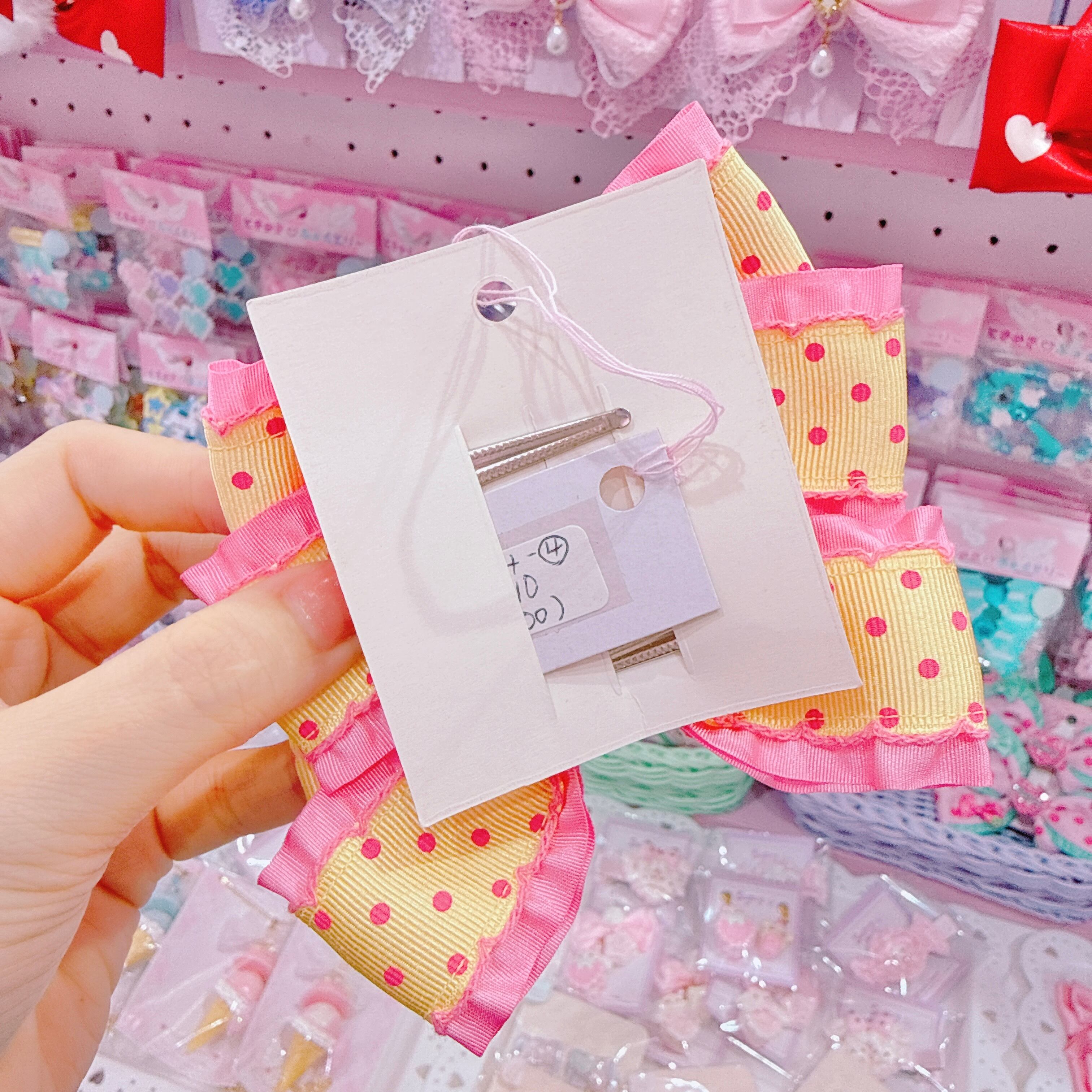 【J2】14-4ツインリボンヘアクリップ