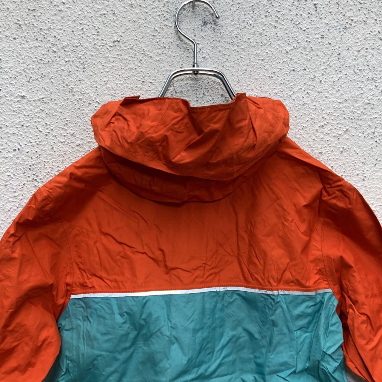 patagonia マウンテンパーカー キッズ S オレンジ ターコイズ 