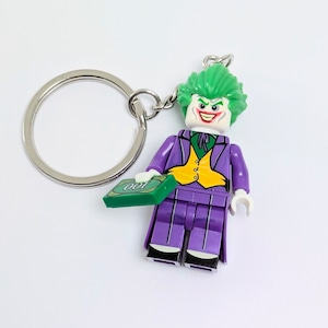 ★ブロックフィギュアキーホルダー ★【 BATMAN / バットマン 】『 ジョーカー コミックver. 』DCコミックス〚アメリカン雑貨 アメトイ〛